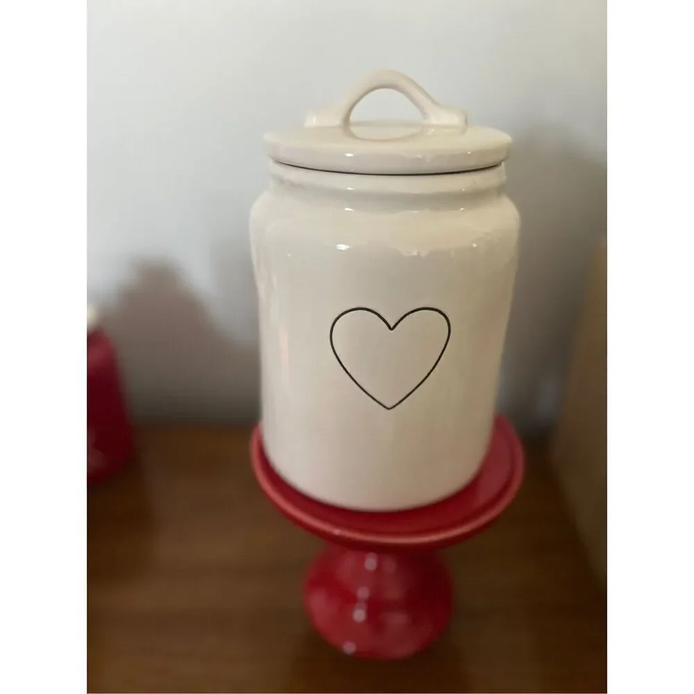 Rae Dunn Black Heart Canister